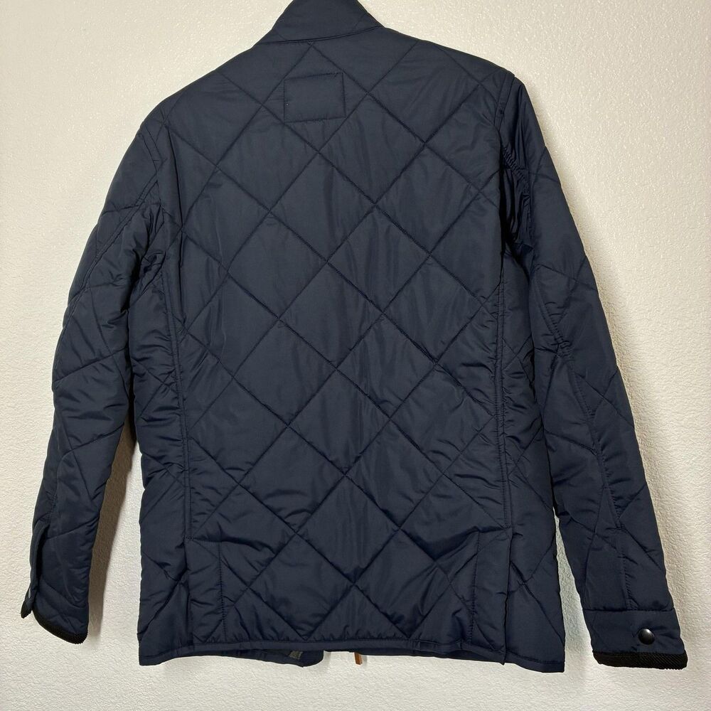J.Crew Jacket Mens Small Navy Quilted Full Zip Stand Collar Pockets Insulated - Picture 8 of 16